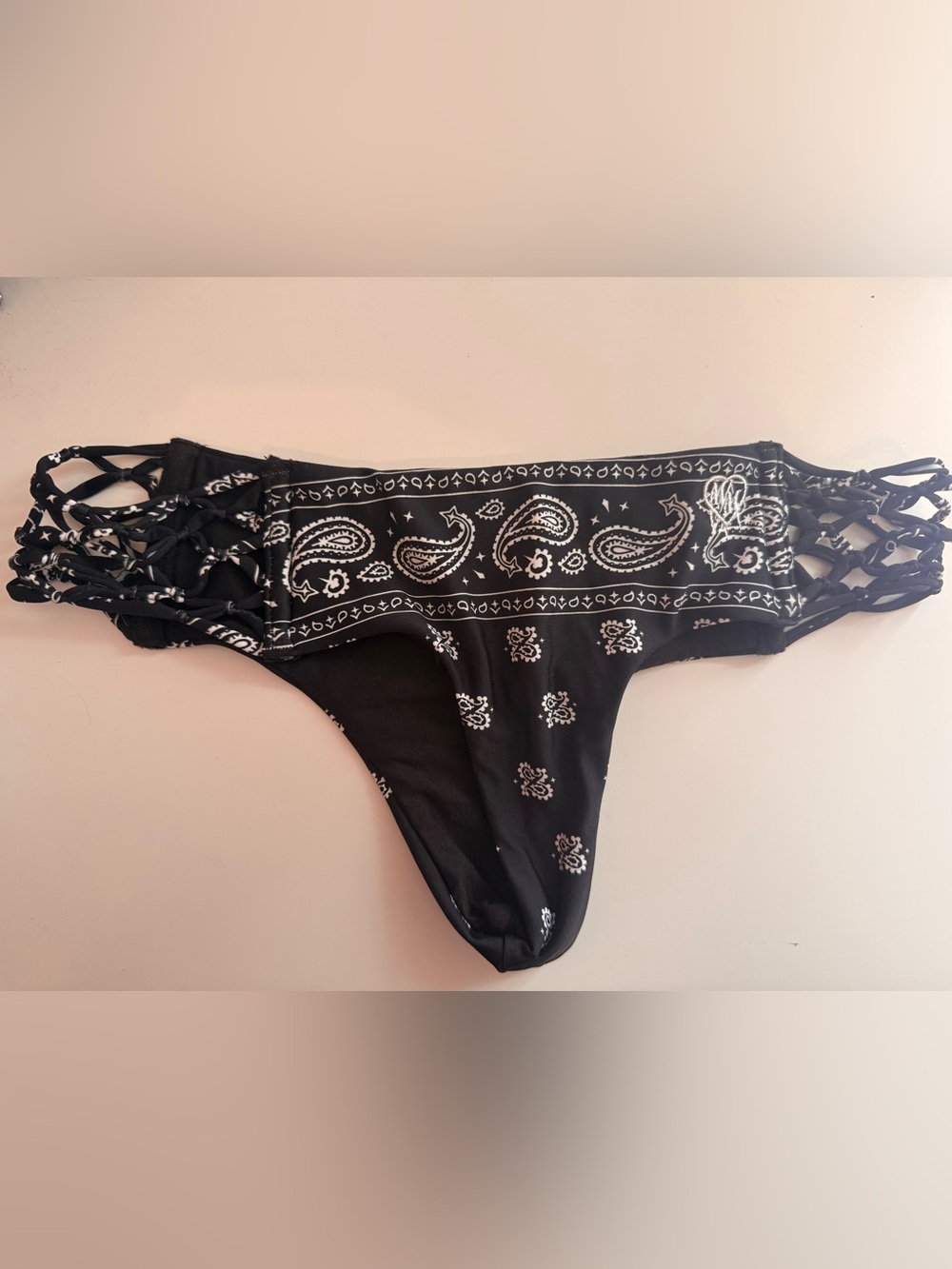 Metal Mulisha The Hood Lattice Bikini Bottom Sz Small alternative swimwear